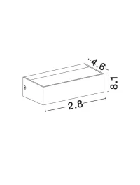 Aplică exterior LAB LED 10 W, 220-240 V, 550 lm, 3000K, IP65, policarbonat 9