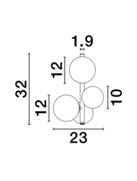 Aplică ODILLIA G9, 3x5 W, 230 V, IP20, metal și sticlă 2