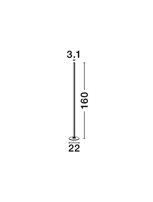 Lampadar MADOC IP20, aluminiu