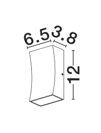 Aplică exterior BOXY LED 6 W, 220-240 V, 312 lm, 3000K, IP65, aluminiu și sticlă 6