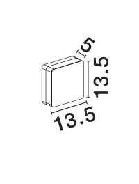 Aplică exterior OONO LED 11 W, 220-240 V, 270 lm, 3000K, IP65, policarbonat și aluminiu 8