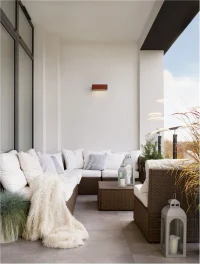 Aplică exterior BROWN LED 2 W, 3.7 V, 82 lm, 3000K, IP65, aluminiu și sticlă