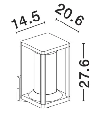 Aplică exterior PACIFIC E27, 1x12 W, 220-240 V, IP65, policarbonat și aluminiu 9