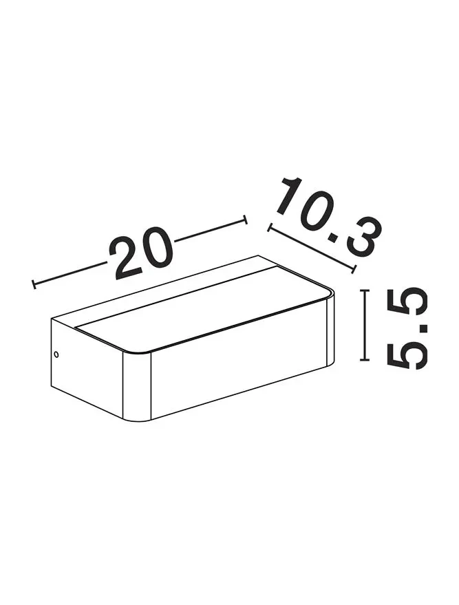 Aplică exterior VIDENO LED 2 W, 3.7 V, 225 lm, 3000K, IP65, policarbonat și aluminiu 6