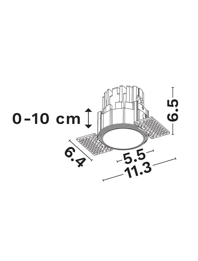 Spot Talus LED 10 W, 220-240 V, 716 lm, 3000K, IP44, CRI ≥97, aluminiu 4
