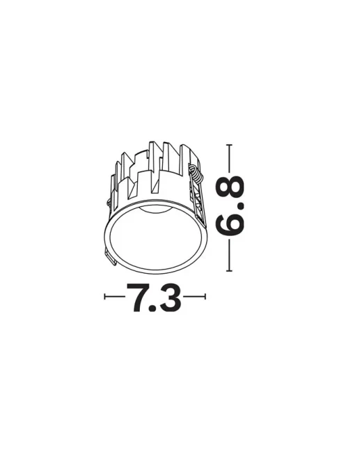Spot Cirrus LED 13 W, 220-240 V, 1077 lm, 3000K, IP44, CRI ≥97, aluminiu