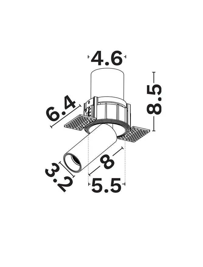 Spot Otium LED 7 W, 220-240 V, 497 lm, 3000K, IP20, UGR <11, CRI ≥97, aluminiu 6