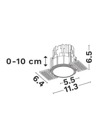 Spot Talus LED 7 W, 220-240 V, 558 lm, 1800-3000K, IP44, CRI ≥97, dimmabil, aluminiu 4