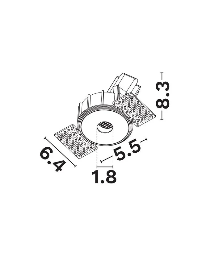 Spot Hollow LED 7 W, 220-240 V, 394 lm, 3000K, IP20, UGR <13, CRI ≥97, aluminiu 4