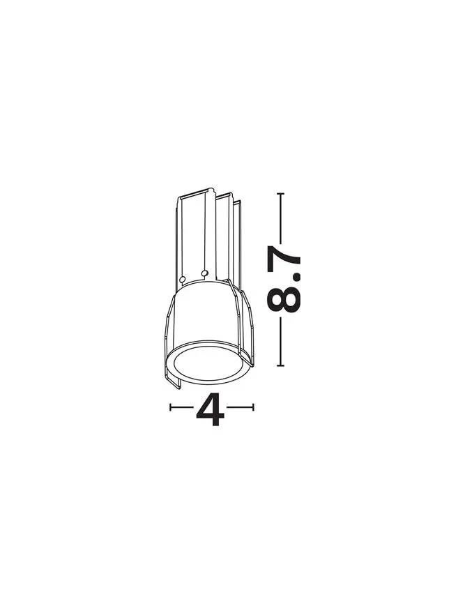 Spot Dash LED 7 W, 220-240 V, 483 lm, 3000K, IP20, UGR <17, CRI ≥97, aluminiu 4