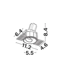 Spot Otium LED 7 W, 220-240 V, 431 lm, 3000K, IP20, UGR <13, CRI ≥97, aluminiu 4