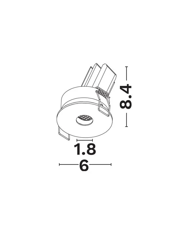 Spot Hollow LED 7 W, 220-240 V, 394 lm, 3000K, IP20, UGR <13, CRI ≥97, aluminiu 4
