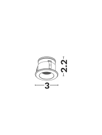 Spot Loggia LED 1 W, 220-240 V, 3000K, IP44, UGR <7, CRI ≥90, aluminiu 6