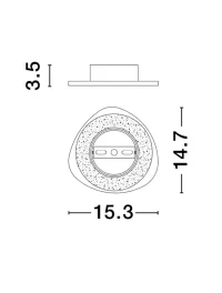 Aplică ATENA LED 6 W, 230 V, 364 lm, 3000K, IP20, aluminiu 15