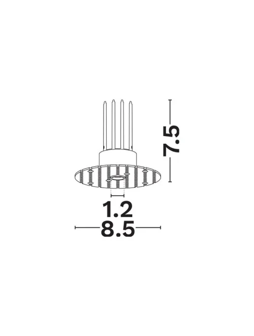Spot Glade LED 7 W, 220-240 V, 150 lm, 3000K, IP20, UGR <7, CRI ≥97, aluminiu