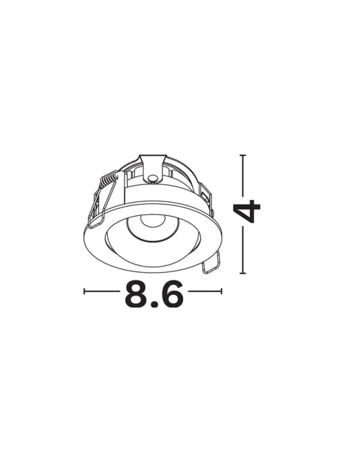 Spot Lonza LED 7 W, 220-240 V, 602 lm, 3000K, IP20, UGR <10, CRI ≥97, aluminiu