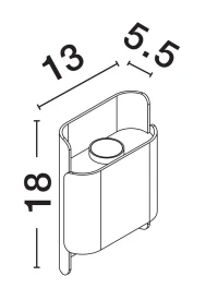 Aplică exterior POLLY LED 10 W, 220-240 V, 608 lm, 3000K, IP54, aluminiu 6