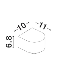 Aplică exterior OPERA LED 6 W, 220-240 V, 478 lm, 3000K, IP54, aluminiu și sticlă 2