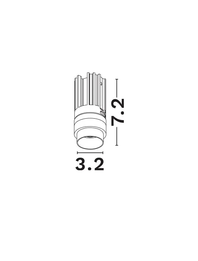 Spot Doue LED 8 W, 220-240 V, 540 lm, 3000K, IP20, UGR <12, CRI ≥90, aluminiu 3