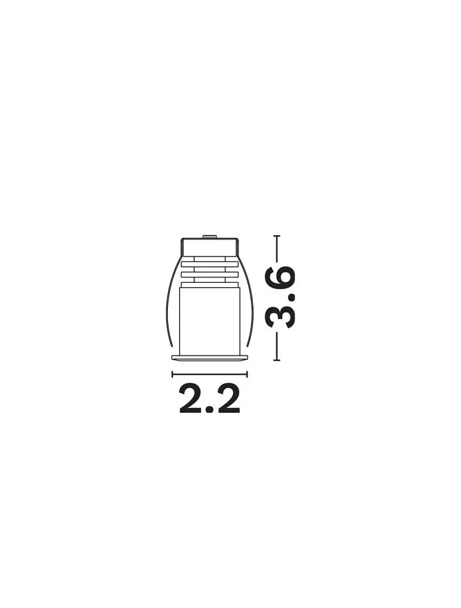 Spot Elvi LED 2 W, 220-240 V, 110 lm, 3000K, IP44, CRI ≥90, aluminiu 4