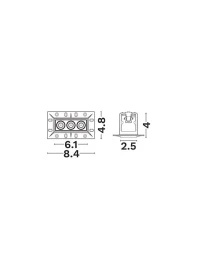 Spot Strealth LED 5 W, 220-240 V, 420 lm, 3000K, IP20, UGR <19, CRI ≥90, aluminiu 3