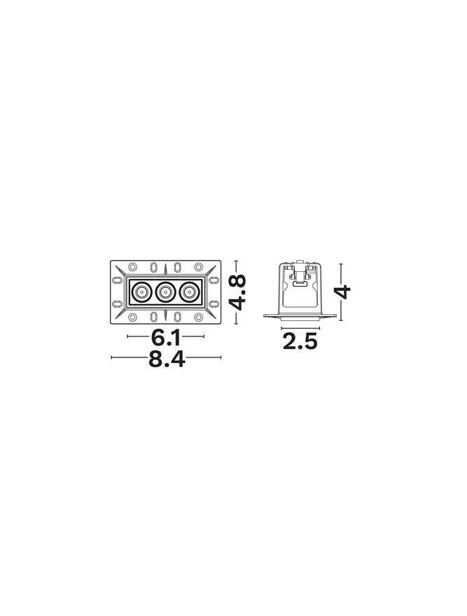 Spot Strealth LED 5 W, 220-240 V, 420 lm, 3000K, IP20, UGR <19, CRI ≥90, aluminiu 3