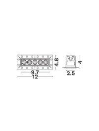 Spot Strealth LED 8 W, 220-240 V, 700 lm, 3000K, IP20, UGR <19, CRI ≥90, aluminiu 3