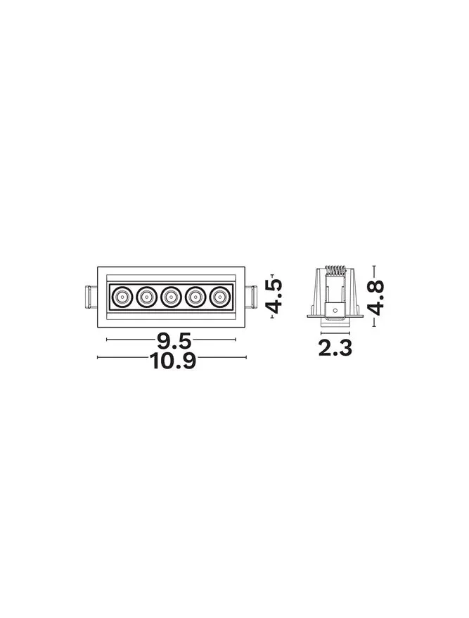 Spot Strealth LED 8 W, 220-240 V, 700 lm, 3000K, IP20, UGR <19, CRI ≥90, aluminiu 3