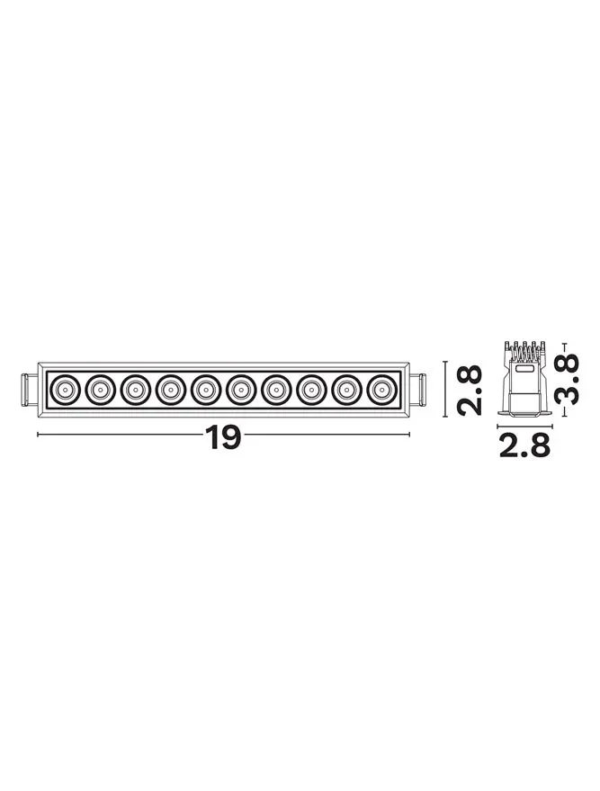 Spot Strealth LED 15 W, 220-240 V, 1400 lm, 3000K, IP20, UGR <19, CRI ≥90, aluminiu 3