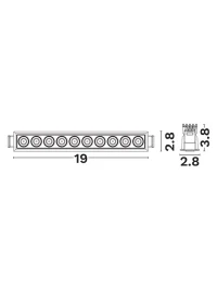Spot Strealth LED 15 W, 220-240 V, 1400 lm, 3000K, IP20, UGR <19, CRI ≥90, aluminiu 3