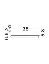 Aplică exterior PRISMATIC LED 19 W, 220-240 V, 622 lm, 2200-2700-3200-4000K, IP65, dimmabil prin DIP switch, aluminiu 9