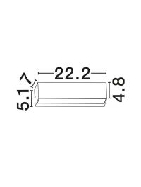 Aplică exterior PRISMATIC LED 6 W, 220-240 V, 213 lm, 2200-2700-3200-4000K, IP65, dimmabil prin DIP switch, aluminiu 9