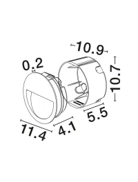 Aplică exterior SETE LED 3 W, 220-240 V, 86 lm, 2200-2700-3200-4000K, IP65, dimmabil prin DIP switch, aluminiu 7