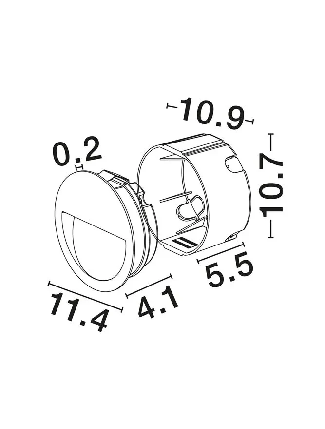 Aplică exterior SETE LED 3 W, 220-240 V, 86 lm, 2200-2700-3200-4000K, IP65, dimmabil prin DIP switch, aluminiu 7