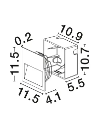 Aplică exterior TIL LED 3 W, 220-240 V, 86 lm, 2200-2700-3200-4000K, IP65, dimmabil prin DIP switch, aluminiu 6