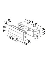 Aplică exterior NODE LED 6 W, 220-240 V, 226 lm, 2200-2700-3200-4000K, IP65, dimmabil prin DIP switch, aluminiu 7