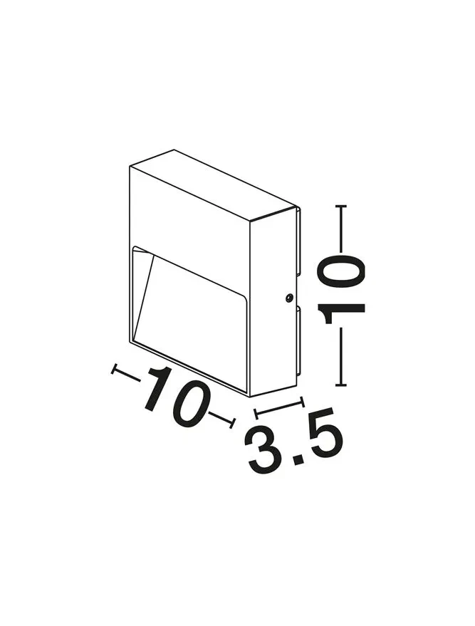 Aplică exterior TIL LED 3 W, 220-240 V, 83 lm, 2200-2700-3200-4000K, IP65, dimmabil prin DIP switch, aluminiu 8
