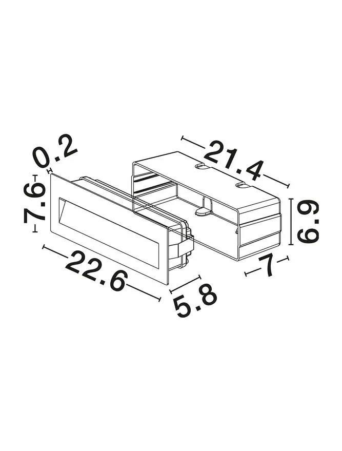 Aplică exterior NODE LED 6 W, 220-240 V, 226 lm, 2200-2700-3200-4000K, IP65, dimmabil prin DIP switch, aluminiu 8