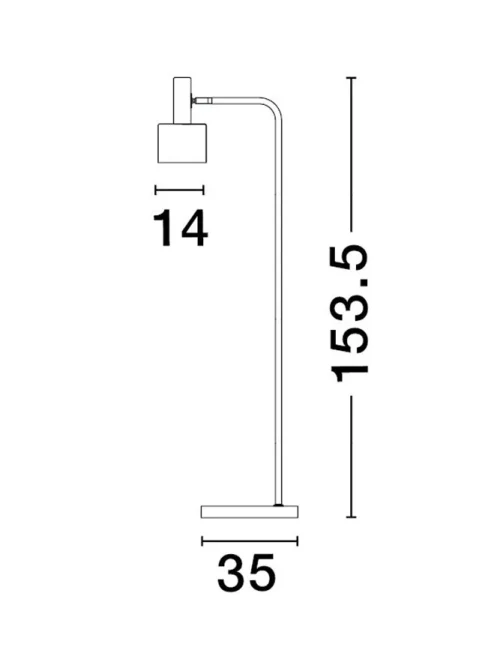 Lampadar PAZ E27, 1x12 W, 230 V, IP20, metal