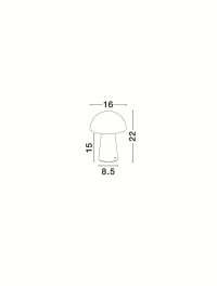 Veioză ANDE LED 2 W, 220-240 V, 129 lm, 3000K, IP20, oțel 6