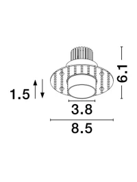 Spot SELENE 5 W, 10 V 500 mA, 350 lm, 3000K, IP20, UGR <17, CRI ≥90, aluminiu 2