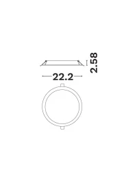 Spot Hermit LED 24 W, 220-240 V, 1920 lm, 3000K, IP20, CRI ≥80, plastic 3