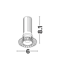 Spot Baculus LED 5 W, 220-240 V, 283 lm, 3000K, IP20, UGR <10, CRI ≥90, aluminiu 4