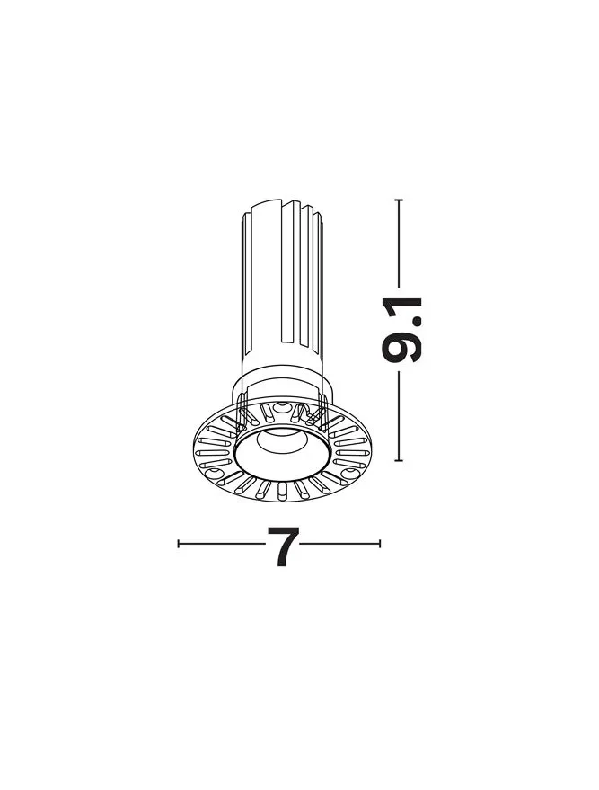 Spot Duran LED 10 W, 220-240 V, 554 lm, 3000K, IP20, UGR <19, CRI ≥90, aluminiu 4