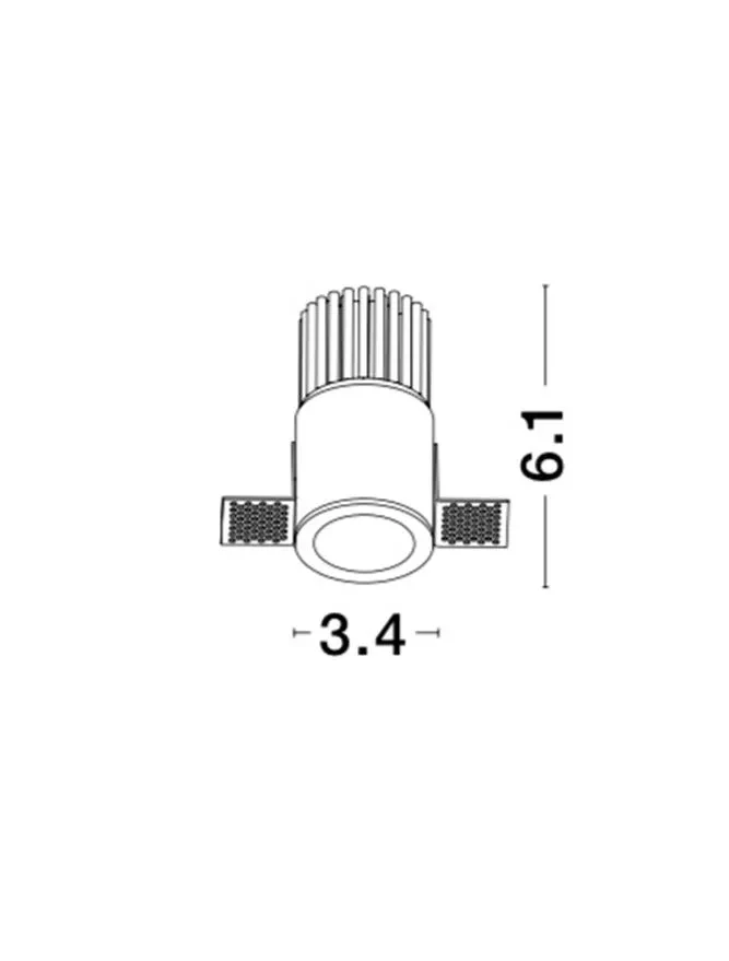 Spot SELENE LED 5 W, 10 V 500 mA, 350 lm, 3000K, IP20, aluminiu 10
