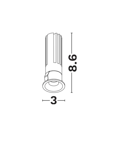 Spot Baculus LED 5 W, 220-240 V, 271 lm, 3000K, IP20, UGR <10, CRI ≥90, aluminiu