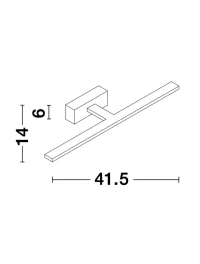 Aplică MONDRIAN LED 12 W, 220-240 V, 913 lm, 3000K, IP44, aluminiu și acril 10