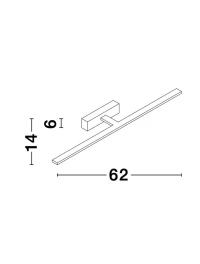 Aplică MONDRIAN LED 20 W, 220-240 V, 1615 lm, 3000K, IP44, aluminiu și acril 6