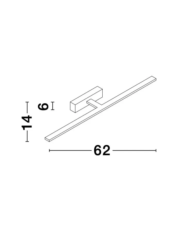 Aplică MONDRIAN LED 20 W, 220-240 V, 1615 lm, 3000K, IP44, aluminiu și acril 6