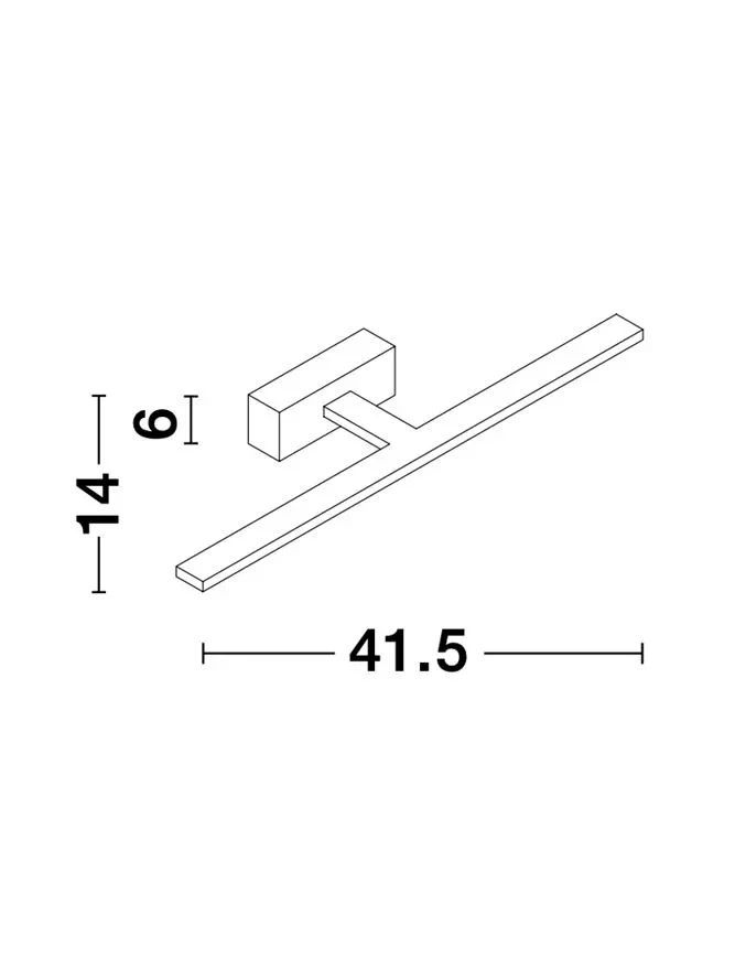 Aplică MONDRIAN LED 12 W, 220-240 V, 913 lm, 3000K, IP44, aluminiu și acril 6